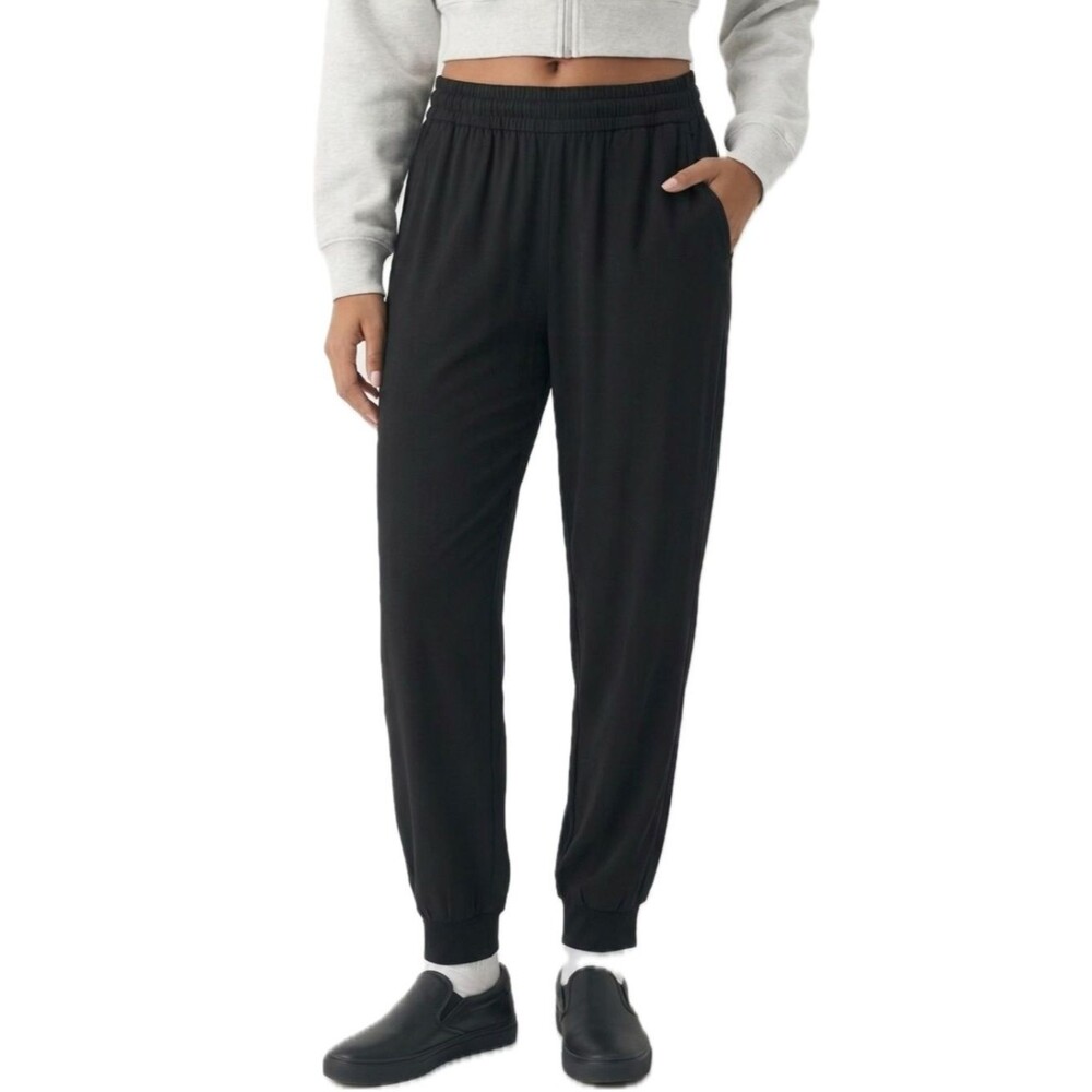Uniqlo Active Black Lightweight Joggers Womens Size M Pull on Elastic Waistband